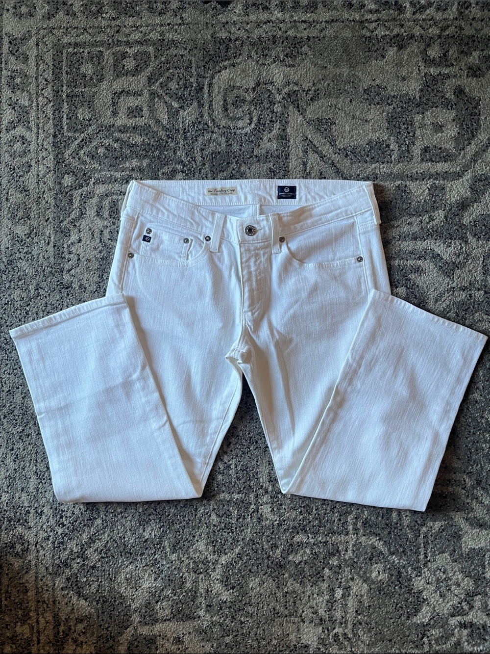 Adriano Goldschmied the Tomboy Crop White Jeans